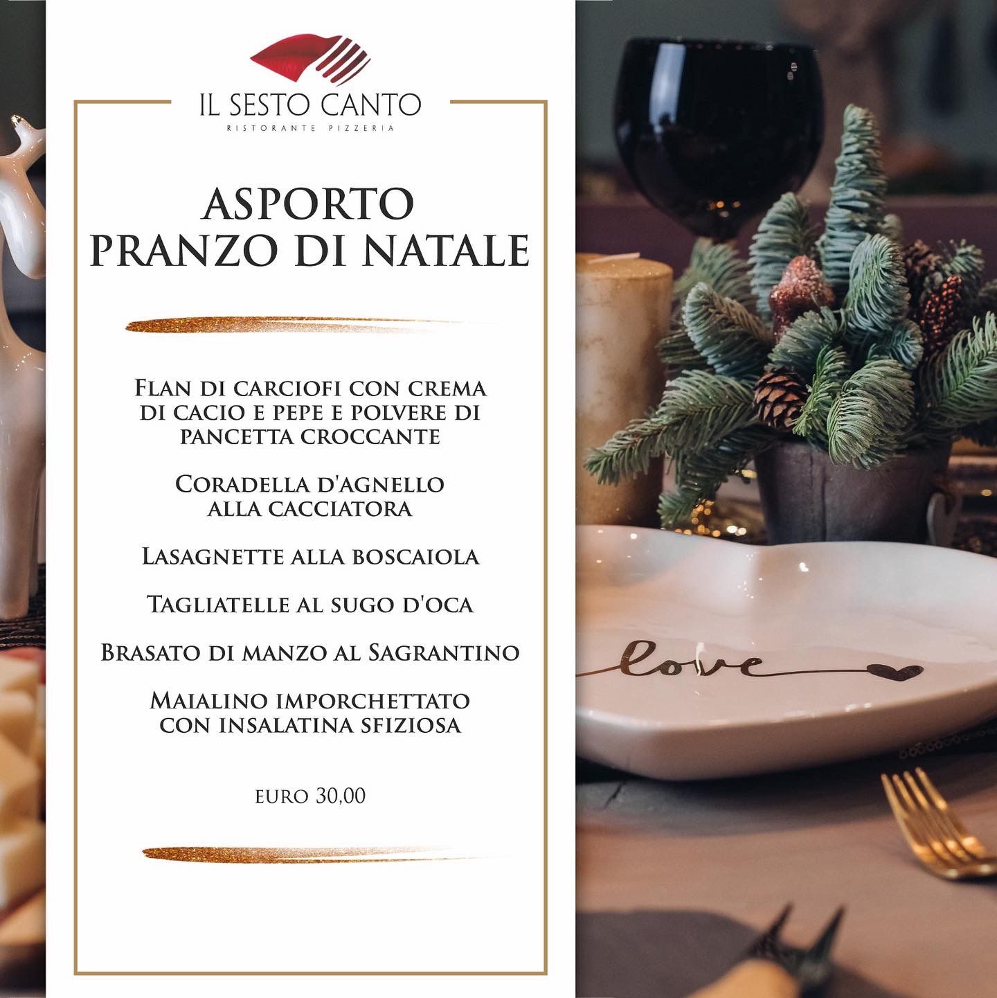 Asporto pranzo di natale - Città di Castello - il sesto canto
